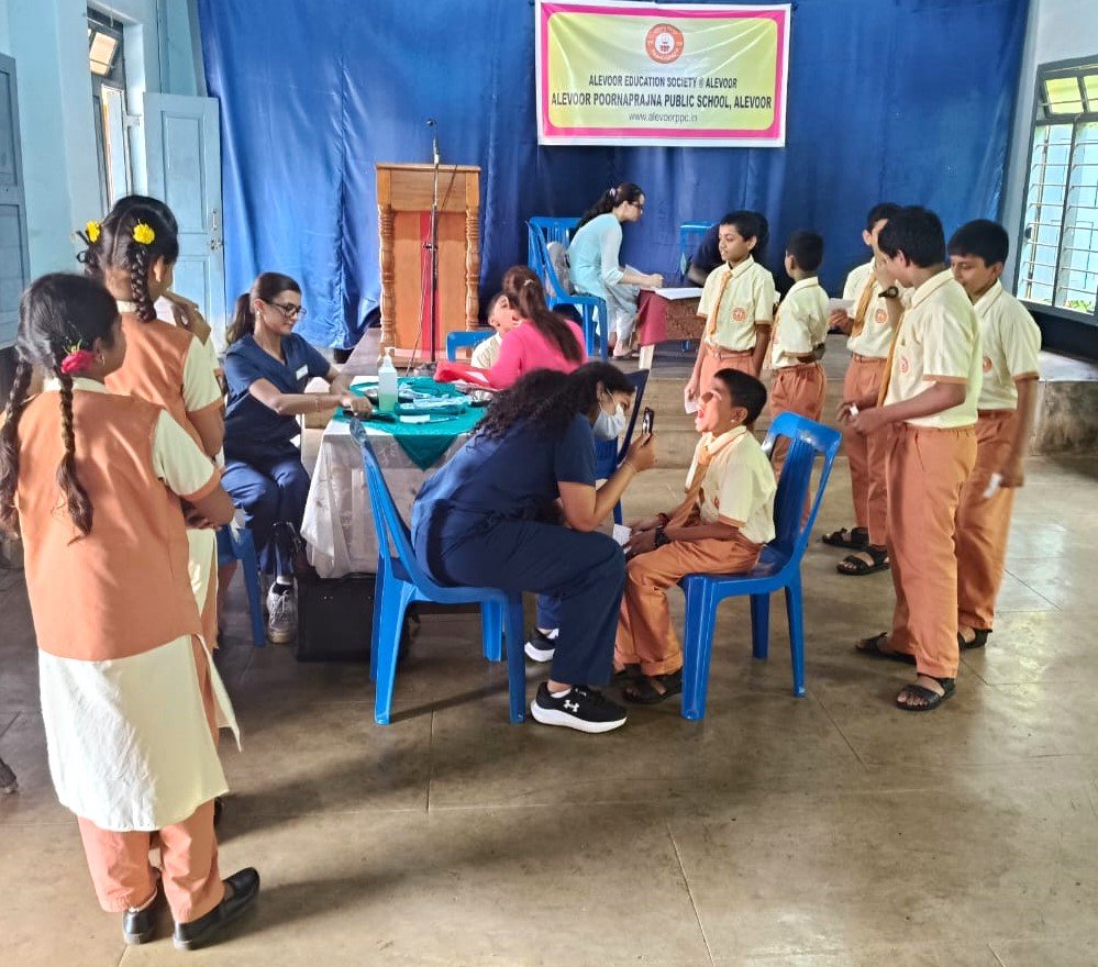 Dental Awareness Program and Check-Up at Alevoor Poornaprajna Public School