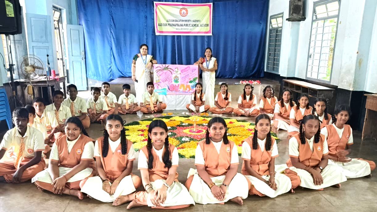 Onam Celebration at Alevoor Poornaprajna Public School