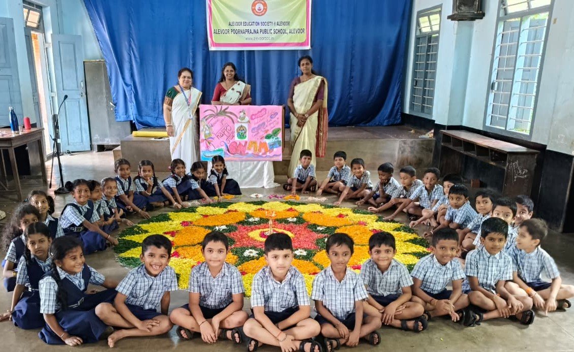 Onam Celebration at Alevoor Poornaprajna Public School