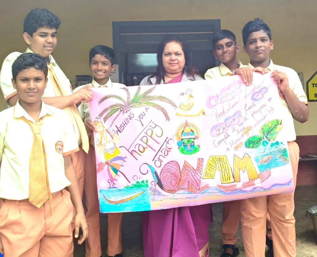 Onam Celebration at Alevoor Poornaprajna Public School