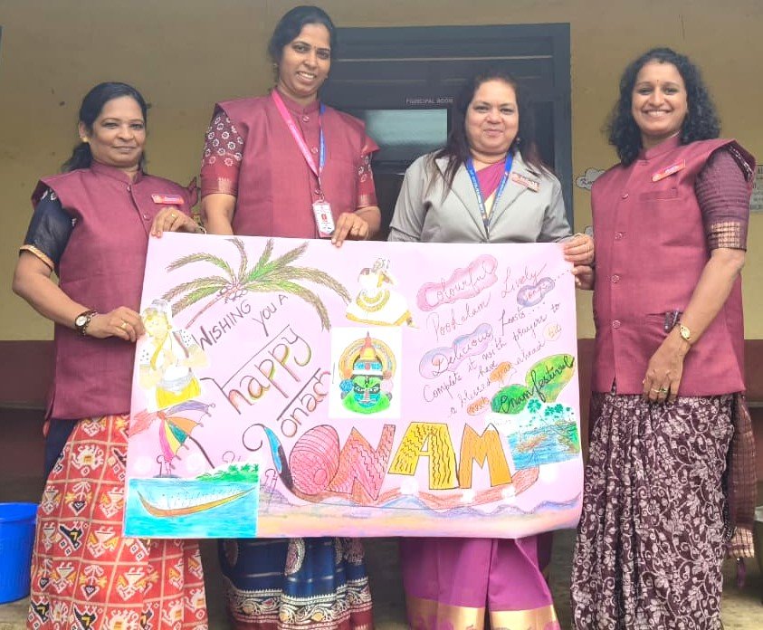 Onam Celebration at Alevoor Poornaprajna Public School