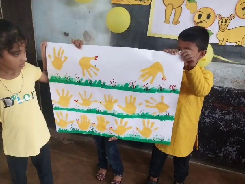 Yellow Colour Day Celebration at Alevoor Poornaprajna Public School